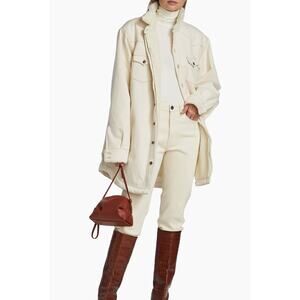 3x1  Reversible Denim & Faux-Shearling Coat - size small $790